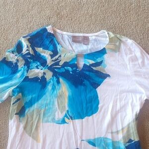 Chicos size 1 tunic top 26 inches long 3/4 sleeves never worn